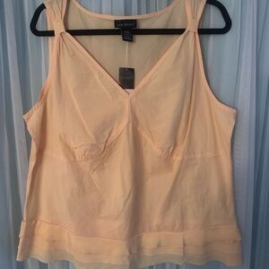 Lane Bryant Light Peach V-Neck Top